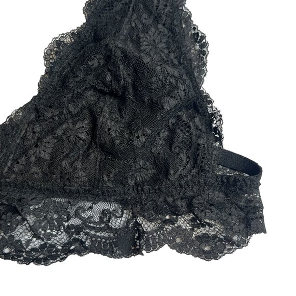 Victoria's Secret Unlined Wireless Lace Black Bralette Large‎ - Picture 5 of 10